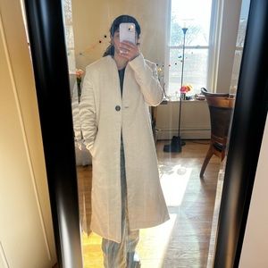 Beige A-line long ZARA Peacoat